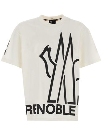 Moncler T-shirt met logoprint - Wit