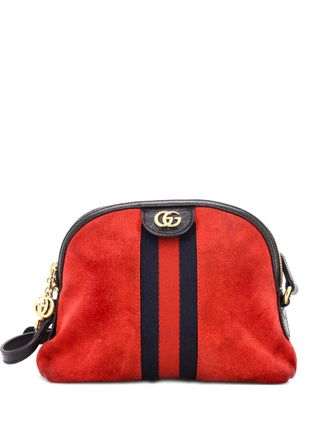 Gucci Ophidia Dome Shoulder Bag Suede Small crossbody bag - Rood