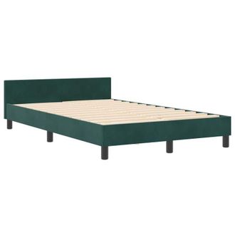 vidaXL Bed Frame with Headboard Dark green 120 x 200 cm Velvet Vidaxl