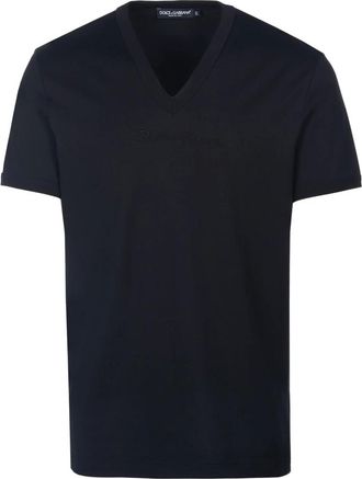 Dolce & Gabbana Klassiek T-shirt - Heren - Tops - Zwart - Maat: XL Katoen