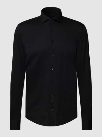 Profuomo Slim fit Fit Businesshemd aus Baumwollqualität mit Stretch-Anteil in Black, Größe 39