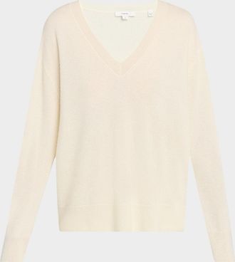 Vince Silk-Cashmere Deep V Sweater