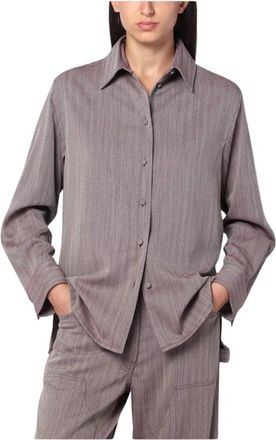 Golden Goose Virgin Wool Shirt - Dames - Overhemden - Bruin - S - Overhemden