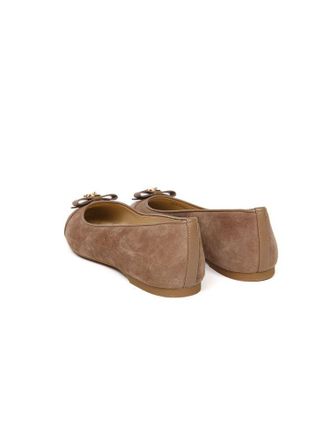 Michael Kors Suede and Leather Blend Ballet Flat - Beige