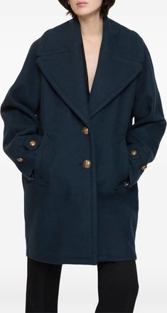 Burberry Cappotto con bottoni - Blu