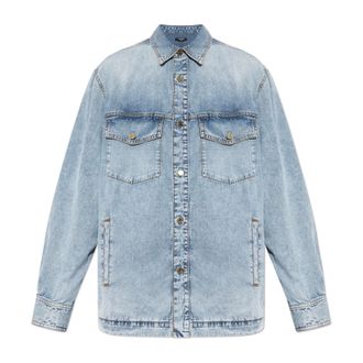 Balmain Denim Shirt With Pockets - male - Balmain - Denim Shirts - Blue - 2XL - Shirts