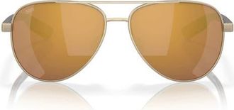 Costa 57mm Aviator Sunglasses in Gold Mirror at Nordstrom