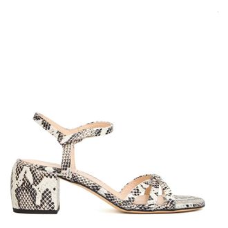 AGL High Heel Sandals, female, Multicolor, Size: 6 1/2 US 60 mm Snake-Print Leather Sandal