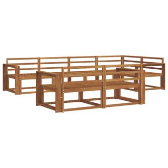 vidaXL Conjunto De Sof&aacute;s De Exterior 7 Pcs Natural Vidaxl