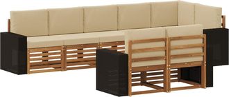 vidaXL Conjunto De Sof&aacute;s De Exterior 8 Uds. Poli&eacute;ster Vidaxl