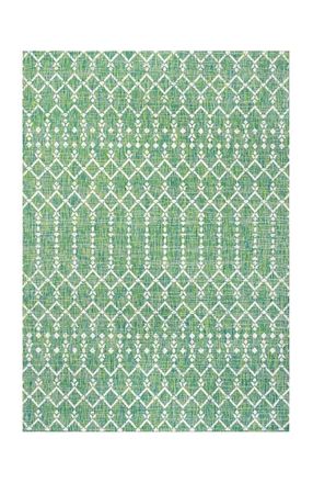 Jonathan Y Designs Ourika Moroccan Geometric Textured Weave Indoor/Outdoor Area Rug in Green/cream at Nordstrom, Size 3Ft 0In X 5Ft 0In
