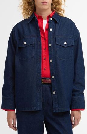 Barbour Maia Denim Shirt in Rinse Wash at Nordstrom, Size 10 Us