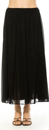 Alexia Admor VAYLA LONG FLOWY MAXI SKIRT in Black at Nordstrom, Size X-Small