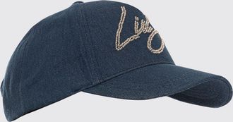 Liu Jo Cappello da baseball in denim di cotone con perline e logo ricamato