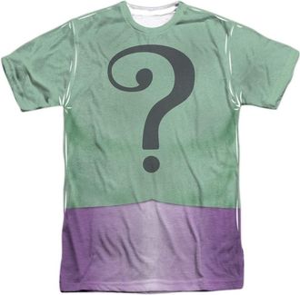 Gildan Batman Classic Tv Riddler Uniform Short Sleeve Adult Poly Crew Tee / T-Shirt