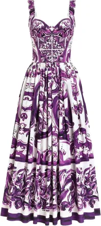 Dolce & Gabbana Graphic Print Midi Dress