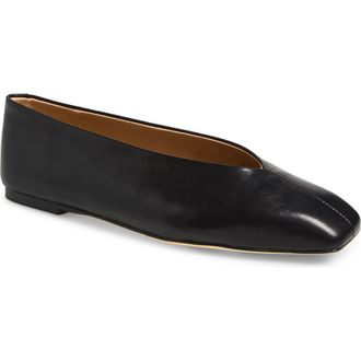 Tony Bianco Brash Flat in Black Vintage at Nordstrom, Size 6.5