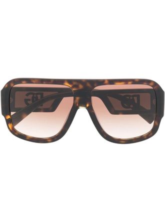 Dolce & Gabbana Eyewear Zonnebril met oversized montuur - Bruin