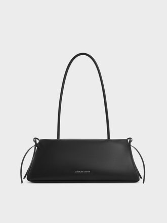 Charles & Keith Hazel Bow Elongated Trapeze Shoulder Bag