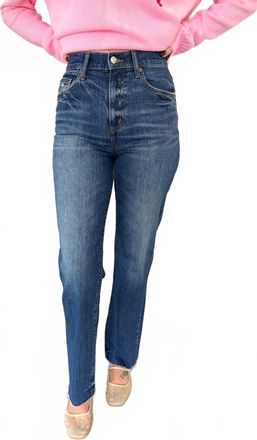 Daze Cullen High Rise Vintage Straight Jeans In Dark Wash