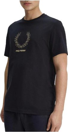 Fred Perry Hombre, Camisetas, Negro, Talla: L