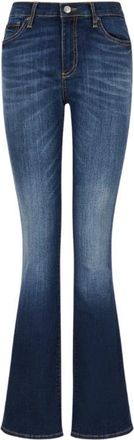 A|X Armani Exchange Indigo Denim Flare Jeans met 5 Zakken - Dames - Bootcut Jeans - Blauw - W25 - Denim - Jeans