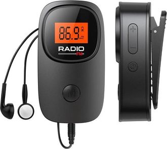 OEM Mini Radio Fm Port&aacute;til (con Clip): Excelente Recepci&oacute;n, Pantalla Lcd N&iacute;tida, Funciona Con Pilas Aaa, Ideal Para Paseos, Correr, Reuniones, Etc