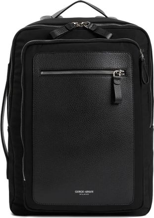 Giorgio Armani Zwarte Bucket Bag & Rugzak - Heren - Rugzakken - Zwart - ONE Size - Tassen