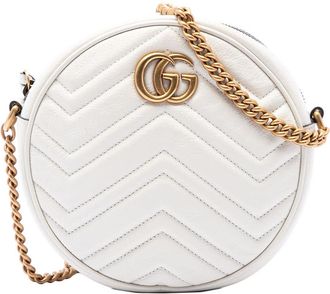 Gucci Pre-owned Gucci Mini GG Marmont Matelasse Calfskin Round Crossbody Ladies WHA3VFUC8ZBOUDOX
