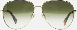 Lanvin Mens Lanvin Gradient Green Lens Gold Sunglasses - Size: ONE size
