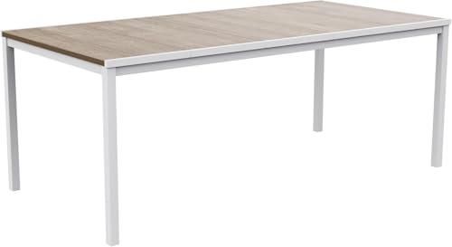 Allibert By Keter Gartentisch Lima 160 – Rechteckiger Kunststofftisch In Holzoptik Für Bis Zu 6 Personen, Graphit