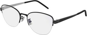 Saint Laurent Ladies Black Cat Eye Eyeglass Frames SLM64 004