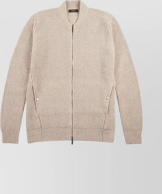 Zanone knit fabric long sleeves ribbed texture