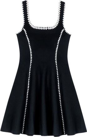 Maje Short dress with topstitch details in Black at Nordstrom, Size 38 Eu