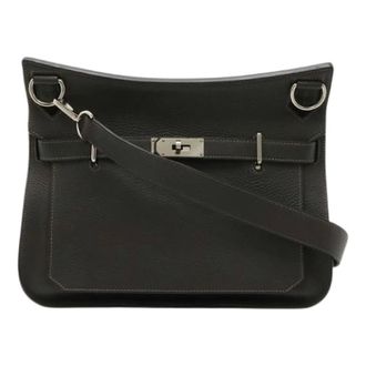 Herm&egrave;s Pre-owned Jypsiere 34 Togo Leder Schoudertas - Dames - Pre-owned - Grijs - Maat: ONE Size Leer