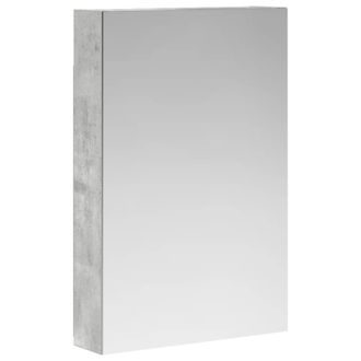 vidaXL Armario Con Espejo De Ba&ntilde;o Gris Concreto 40 X 10,5 X 60,5 Cm Vidaxl