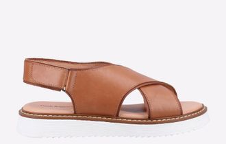 Hush Puppies Clarissa Cross Over Sandals Womens - Tan Leather - Size UK 7