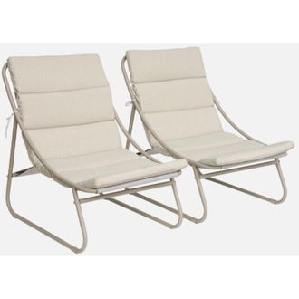 Sweeek Set 2 lettini prendisole in acciaio