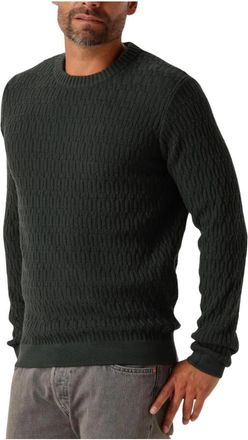 Dstrezzed Groene Crewneck Trui voor Heren - Heren - Ronde hals truien - Groen - S - Katoen - Truien & Vesten