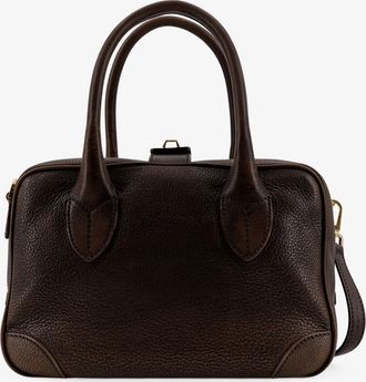 Golden Goose Womens Leather Shoulder Bag Vita Vintage Brown