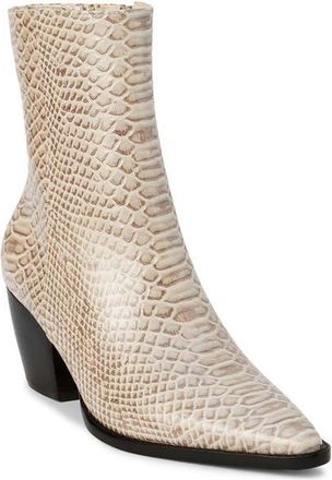 Matisse Footwear Caty Western Pointed Toe Bootie in Grey Croc at Nordstrom, Size 7.5