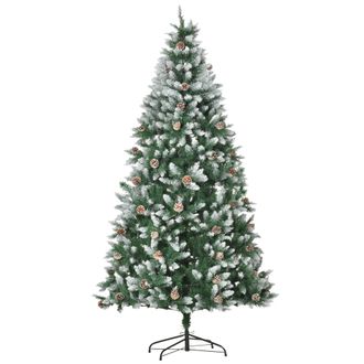 OEM &Aacute;rbol De Navidad Artificial &Oslash;105x210 Cm Con 1440 Puntas De Pvc Y 75 Pi&ntilde;as Con Ramas Apertura Autom&aacute;tica Base Plegable Y Soporte De Acero Para Interior