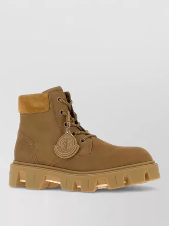 Moncler peak city suede ankle boots chunky sole