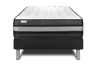 VITALIT Vitalit - Base Tapizada Negro + Colch&oacute;n Con Espuma Viscoel&aacute;stica 90 X 200