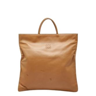 Loewe Pre-owned Tote Bag - Dames - Vintage Shopper - Beige - ONE Size - Leer - Vintage