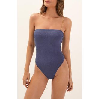 Vix Bell Penelope Chain Strap One-Piece Swimsuit in Blue at Nordstrom, Size X-Small