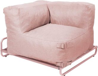 Oviala Sill&oacute;n esquinero modular con estructura rosa empolvado