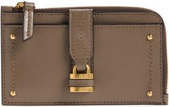 Chlo&eacute; Small Paddington Leather Zip Wallet in Flannel Grey at Nordstrom