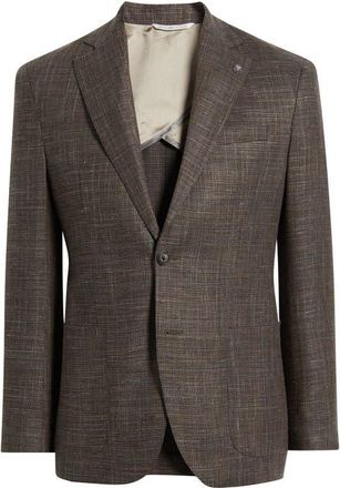 Jack Victor Hampton Brown Slub Wool Blend Sport Coat at Nordstrom, Size 44 Regular