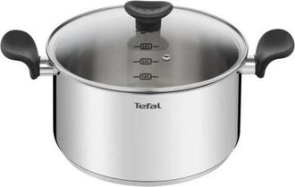 T-fal Cacerola De Acero Inoxidable De 24 Cm Con Tapa - E3084604 Tefal